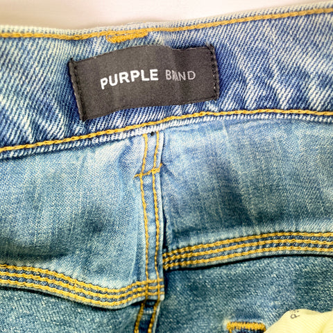 Purple Brand Skinny Faded Blue Jeans 'Clay Indigo' | US M 30"