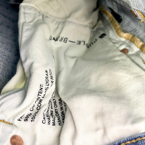 Purple Brand Paint Distressed Jeans 'Light Indigo' | US M 29"