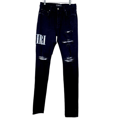 Amiri Spell-Out Jeans 'Black' | US M 33"
