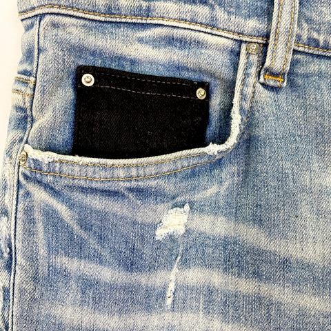 Amiri X Wes Lang Reaper Logo Jeans 'Dirty Indigo' | US M 33"