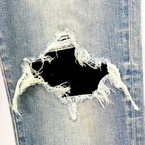 Amiri X Wes Lang Reaper Logo Jeans 'Dirty Indigo' | US M 33"
