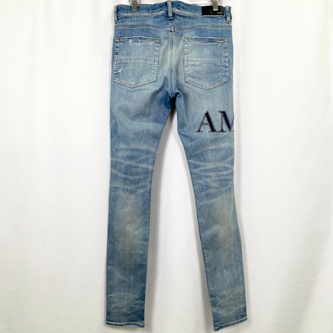 Amiri Serif Purple Logo Jean 'Clay Indigo' | US M 33"