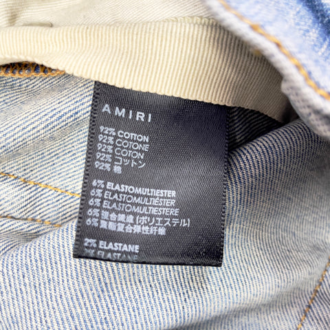 Amiri Ripped Plaid Patch Jean 'Clay Indigo' | US M 32"