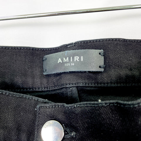 Amiri MX 1 Distressed Rubber Patch Jean 'Black' | US M 32"