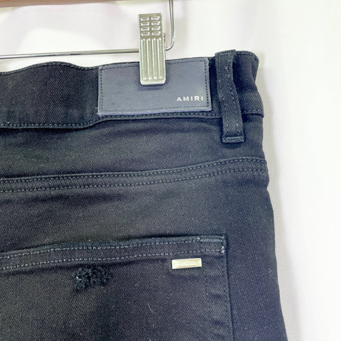 Amiri MX 1 Distressed Rubber Patch Jean 'Black' | US M 32"