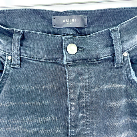 Amiri Paint Drip Logo Jeans 'Black' | US M 33"