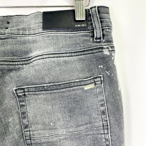 Amiri Vintage Distressed Faded Black Jeans 'Grey' | US M 33"