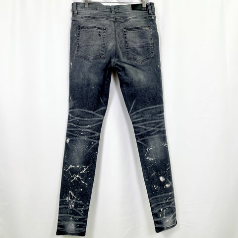 Amiri Vintage Distressed Faded Black Jeans 'Grey' | US M 33"