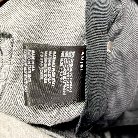 Amiri Vintage Distressed Faded Black Jeans 'Grey' | US M 33"