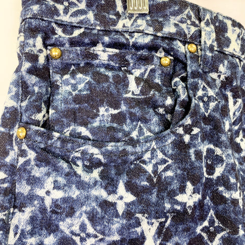 Louis Vuitton Monogram Jeans 'LV Logo Print' | US M 36"