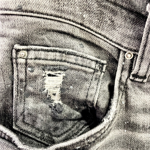 Amiri Military Patch Jeans 'Grey Black' | US M 32"