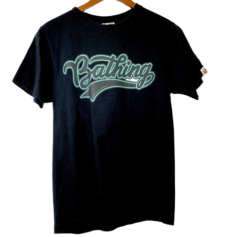 Bape Varsity Baseball Logo Tee 'Black' | US M Medium