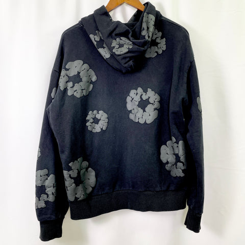 Denim Tears Cotton Wreath Hoodie 'Black Monochrome' | US M Medium