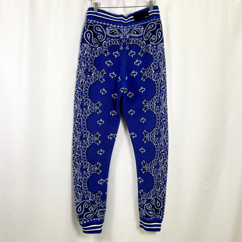 Amiri Knit Paisley Sweatpants 'Blue' | US M Small
