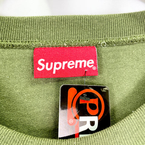 Supreme Liner Crewneck 'Light Olive' | US M X-Large