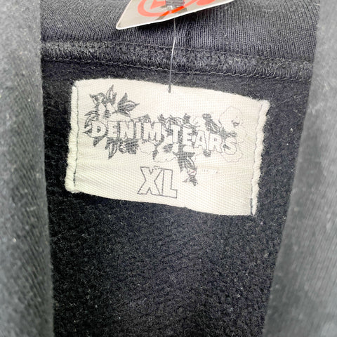 Denim Tears Brand Spell 1619 Hoodie 'Black' | US M X-Large