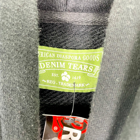 Denim Tears The Cotton Wreath Hoodie 'Black White' | US M X-Large