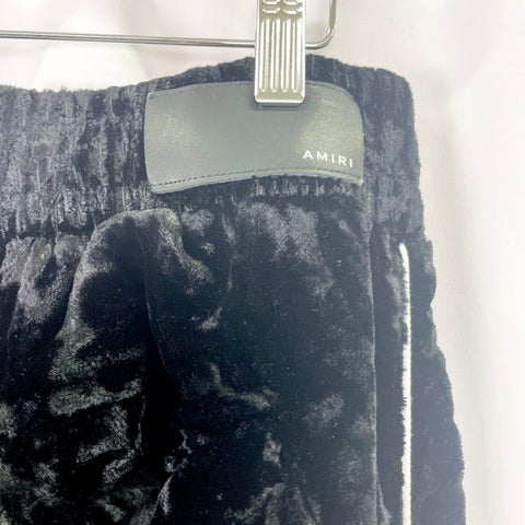 Amiri Velvet Flare Track Pants 'Black' | US M Large