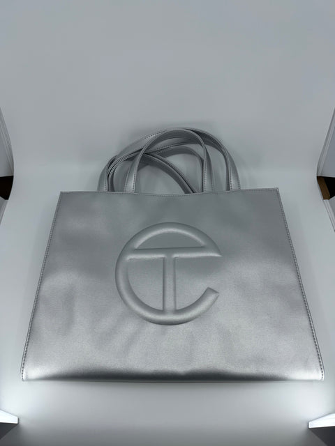 Telfar Shopping Bag 'Medium Silver' | US W Medium