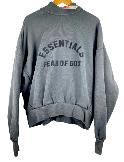 Essential Hoodie Front Chest Logo 'Black' | US M Medium