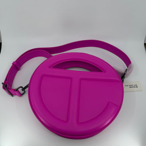 Telfar Round Telfar Circle Bag `Azalea` | D: 11H 11W 5.2D Strap 48