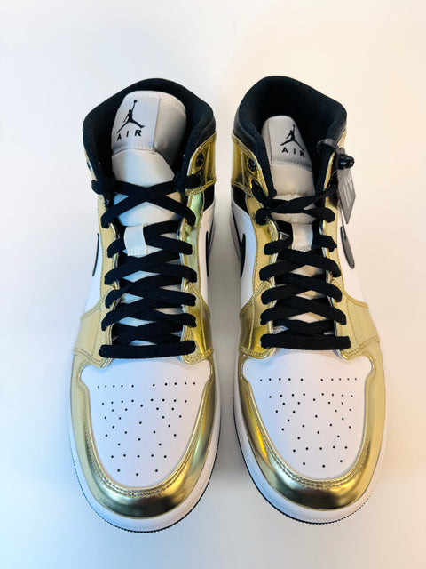 Air Jordan 1 Mid SE 'Metallic Gold Black White (2020)' | US M 11