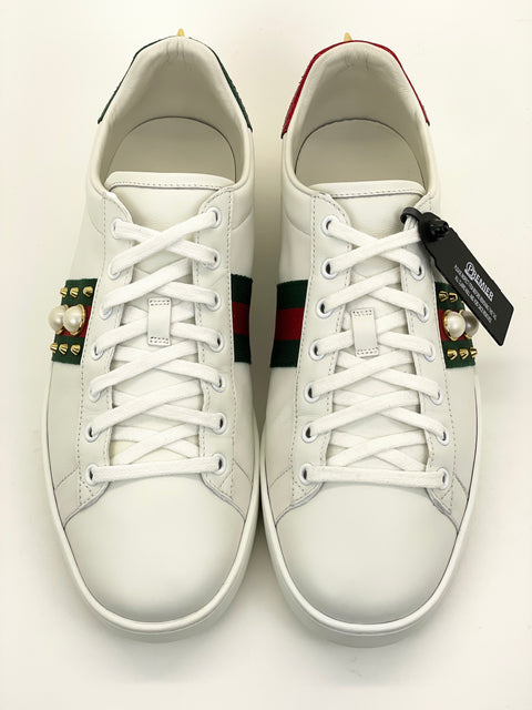 Gucci Ace Low 'Studded  Pearl' | EU W 42 / US  W 9