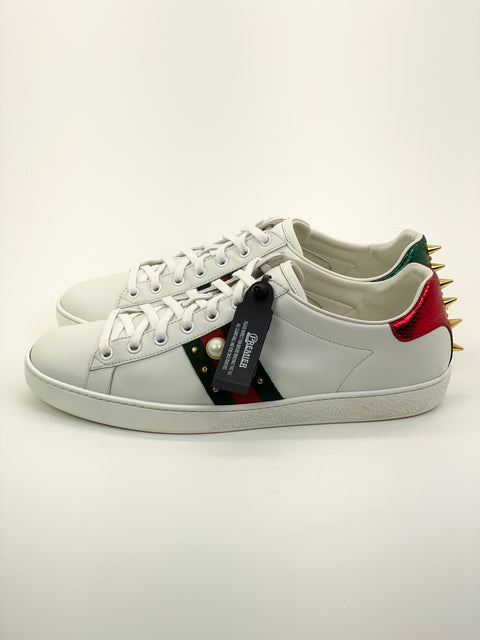 Gucci Ace Low 'Studded  Pearl' | EU W 42 / US  W 9