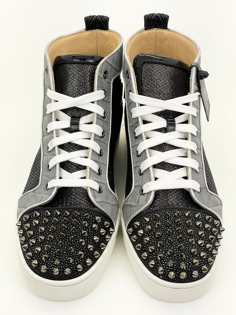 Louboutin Spiked Red Bottom Hi 'White Black' | EU M 44 / US M 11