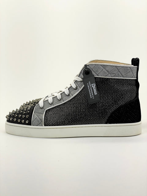 Louboutin Spiked Red Bottom Hi 'White Black' | EU M 44 / US M 11