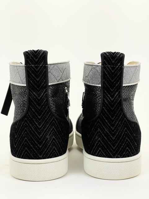 Louboutin Spiked Red Bottom Hi 'White Black' | EU M 44 / US M 11