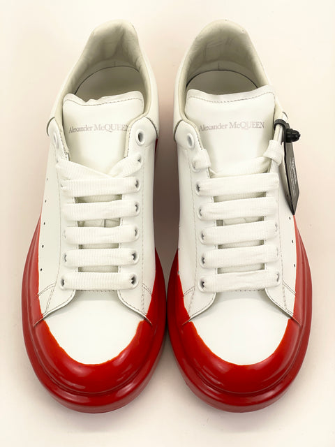 Alexander McQueen Oversized Sneaker Paint Dipped 'White Lust Red' | EU M 41 / US M 8