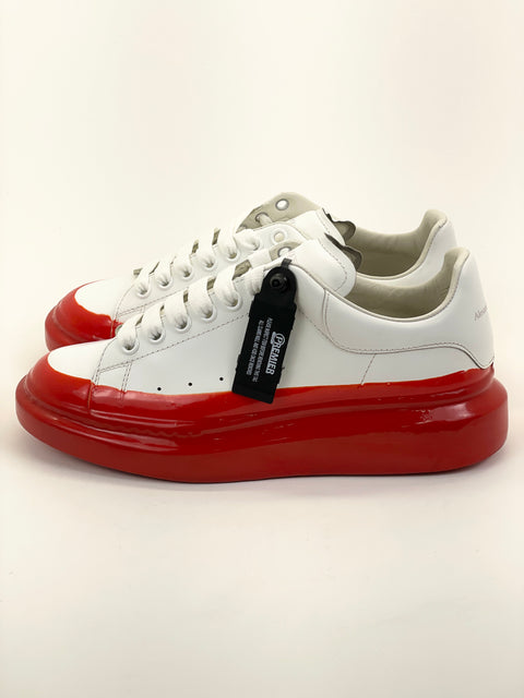 Alexander McQueen Oversized Sneaker Paint Dipped 'White Lust Red' | EU M 41 / US M 8