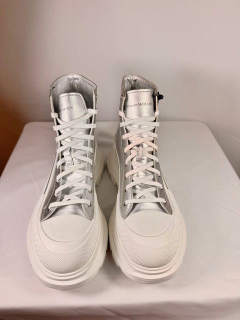 Alexander McQueen Tread Slick Boot High 'White Silver' | EU M 47 / US M 14