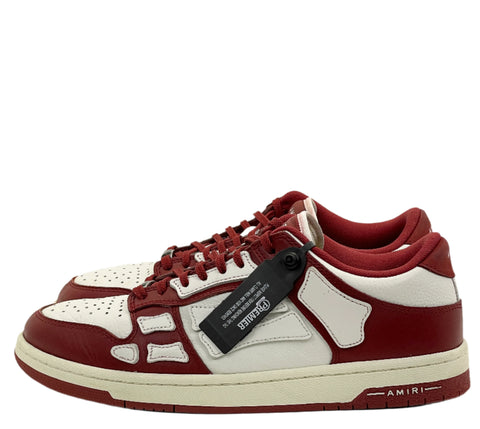 Amiri Skeleton Low 'White/Burgundy' | EU M 43 / US M 10