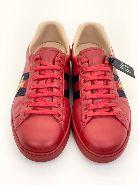 Gucci Ace Embroidered 'Red Bee' | EU M 46.5 / US M 13.5