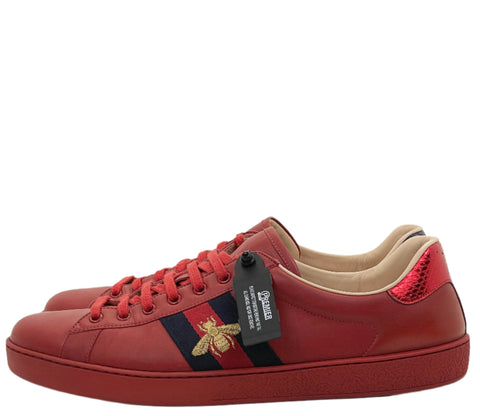 Gucci Ace Embroidered 'Red Bee' | EU M 46.5 / US M 13.5