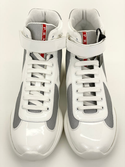 Prada America's Cup Hi 'Patent White' | EU M 43.5 / US M 10.5