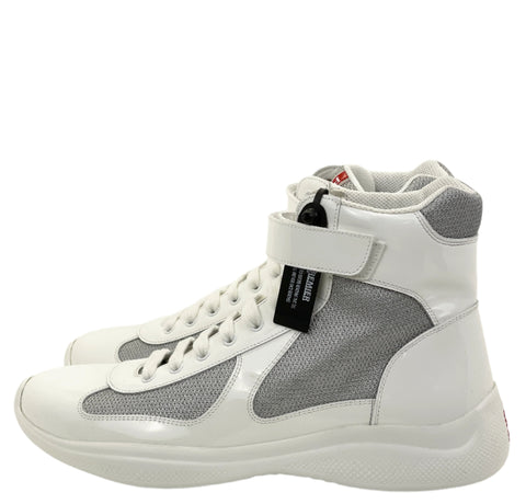 Prada America's Cup Hi 'Patent White' | EU M 43.5 / US M 10.5