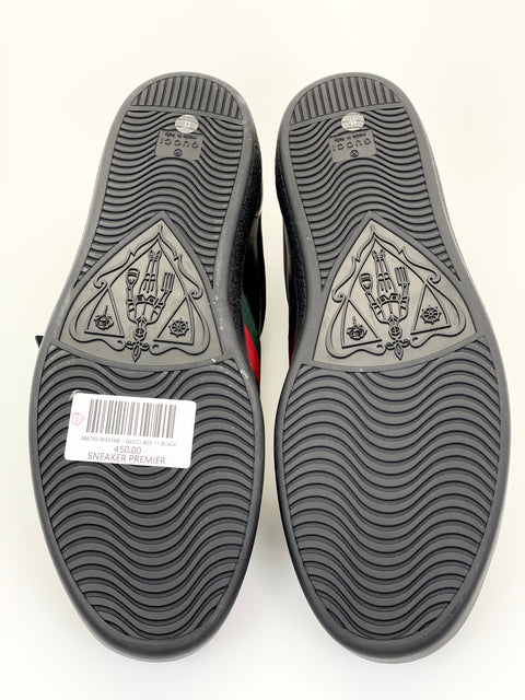 Gucci Ace Leather 'Black Red Snakeskin Heel (2021)' | EU M 44 / US M 11