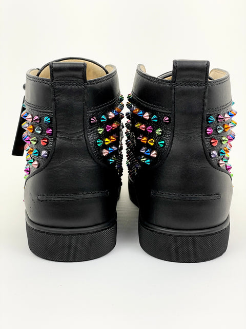 Christian Louboutin Lou Spikes Orlato Flat 'Pleated Metallic' | EU M 45 / US W 12