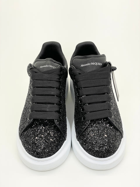 Alexander Mcqueen Glitter Leather Exaggerated-Sole Sneakers | EU M 40.5 / US M 7.5