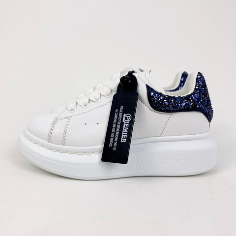 Alexander McQueen Oversized 'White Blue Heels Glitter' | EU 25 / US TD 9C