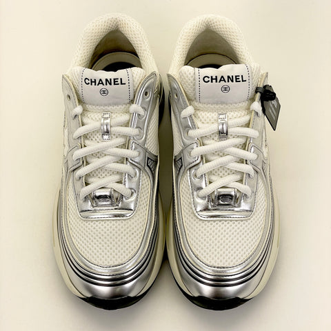 Chanel CC Logo Sneaker 'White Silver' | EU W 38 / US W 7.5