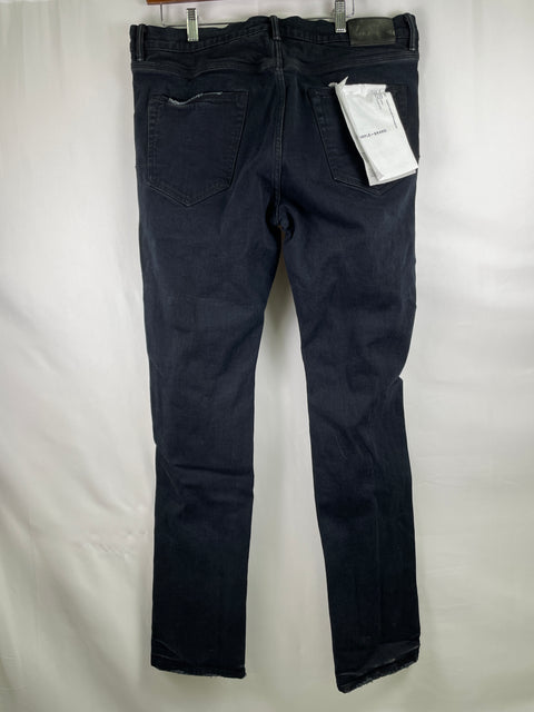 Purple Regular Fit Jeans 'Ripped Patch Black' | US M 36"