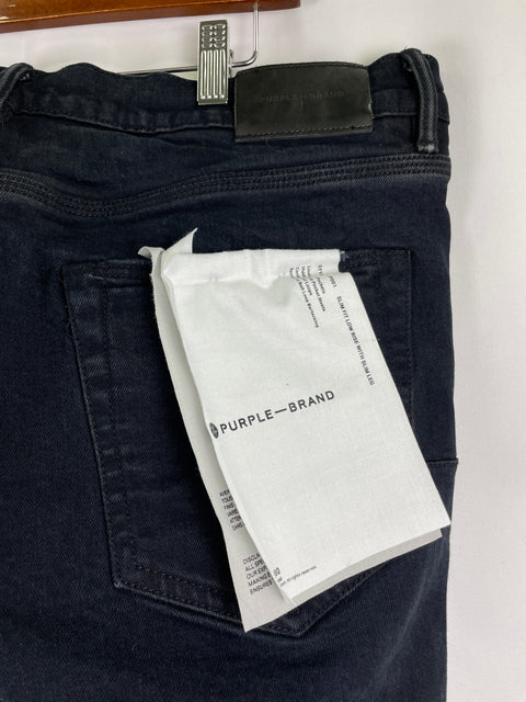 Purple Regular Fit Jeans 'Ripped Patch Black' | US M 36"