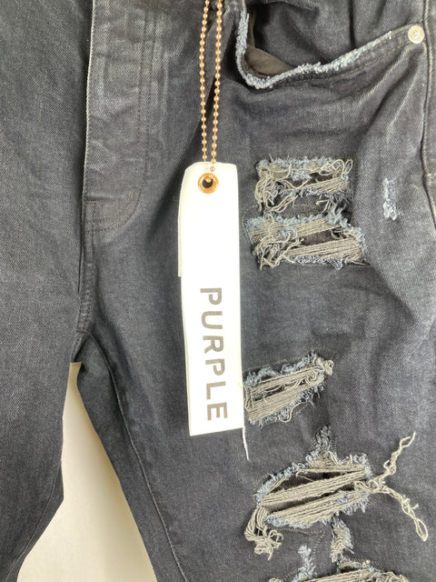 Purple Regular Fit Jeans 'Ripped Patch Black' | US M 36"