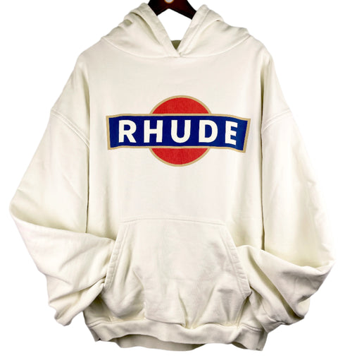 Rhude Hoodie 'Vintage Racer Cream' | US M X-Large