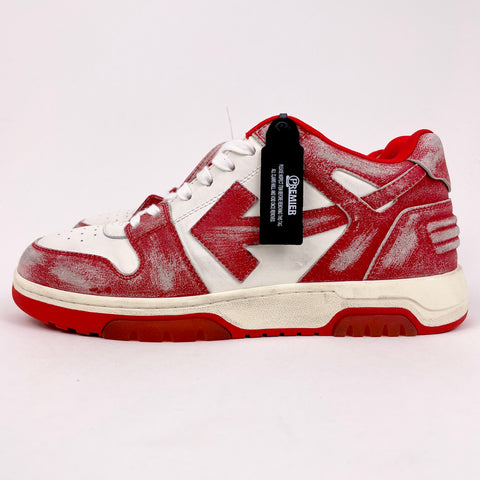 Off White Out Of Office 'Red White Distressed' | EU M 44 / US M 11