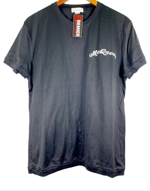 Alexander McQueen Tees 'McQueen Embroidered Black' | US M X-Large